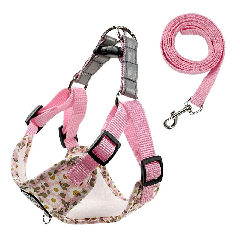 No Pull Dog Harness & Lead Set for Small Medium Dogs with Reflective Harness Vest