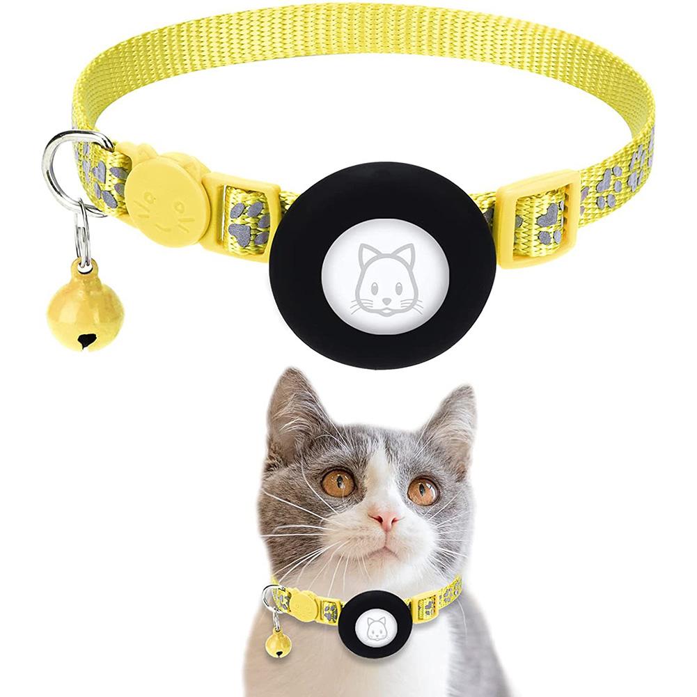 Pet Safety Reflective Collar Adjustable Footprint Print With Bells