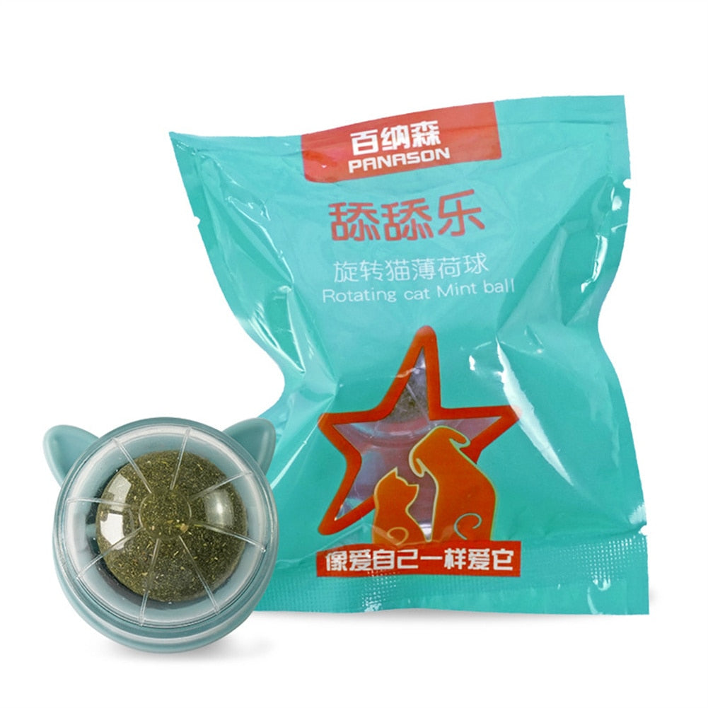 100% All Natural Catnip Wall Ball to Clean Mouths & Promote Digestion