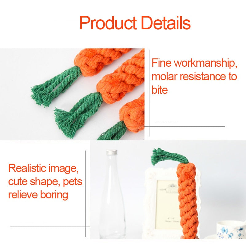 Dog Chew Made From Durable Braided Bite Resistant Cotton Great for Pups Too
