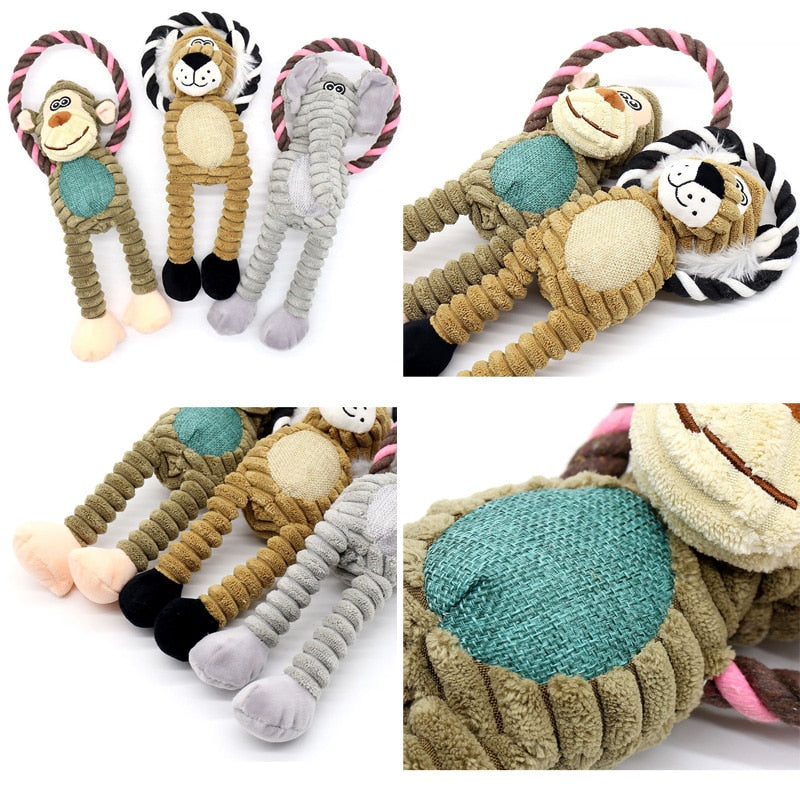 Funny Toy Animal Chews For Dogs and Puppies with Squeaker
