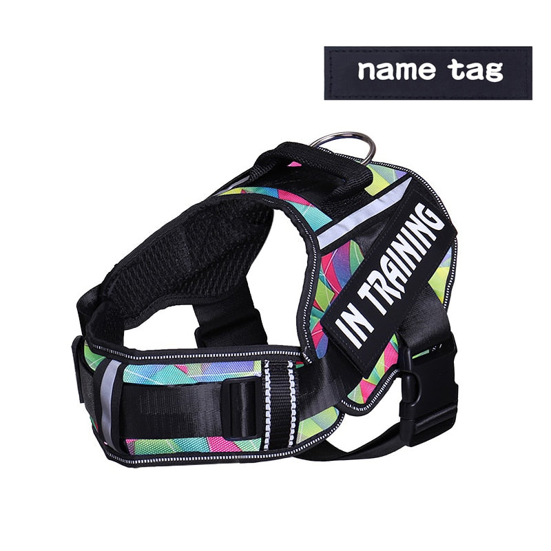 Personalised And Reflective Adjustable Dog Harness(Sizes: S-XL)