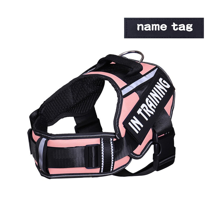 Personalised And Reflective Adjustable Dog Harness(Sizes: S-XL)