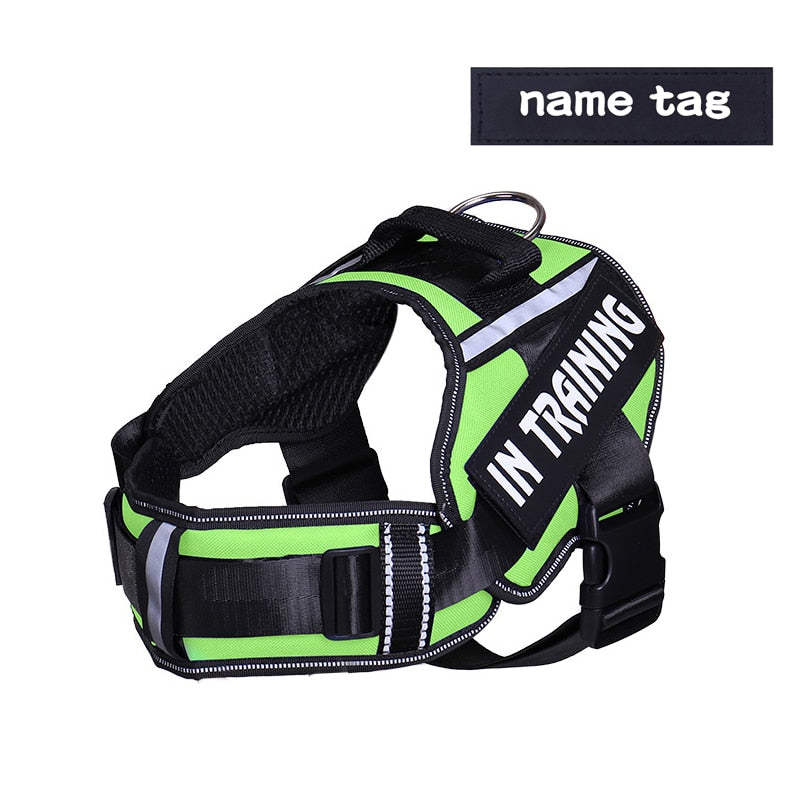 Personalised And Reflective Adjustable Dog Harness(Sizes: S-XL)
