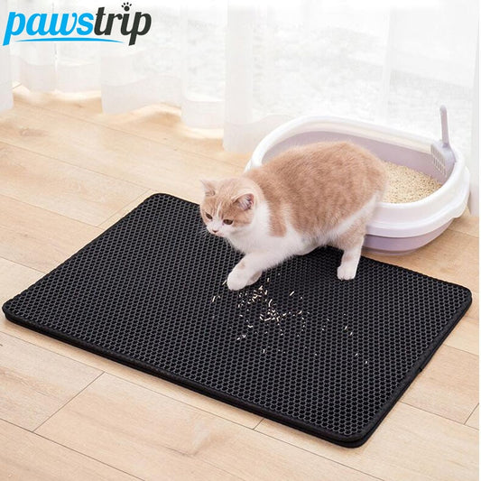 Waterproof Pet Cat Litter Mat EVA Double Layer Cat Litter Trapping