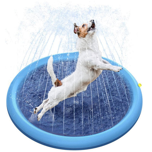 Inflatable Pet Sprinkler Pool(Great for hot days or bath time!)(S/100x100cm M/150x150cm L/170x170cm)