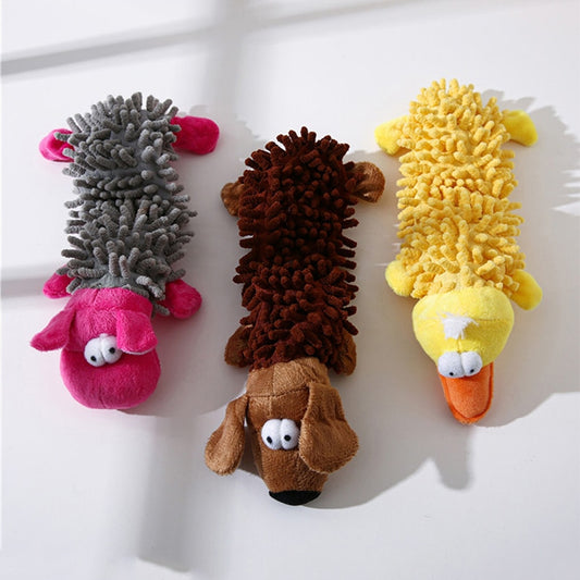Durable Dog Plush Toy Animal Shape with Squeaky