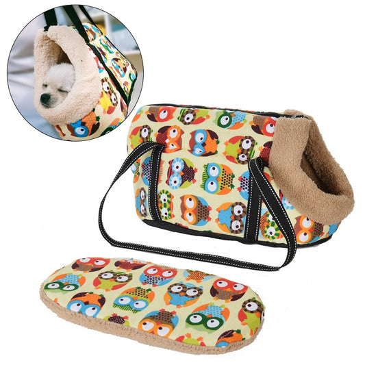 Pet Carrier For Small Dogs Cats Warm Fleece Bag for Outdoor Travel