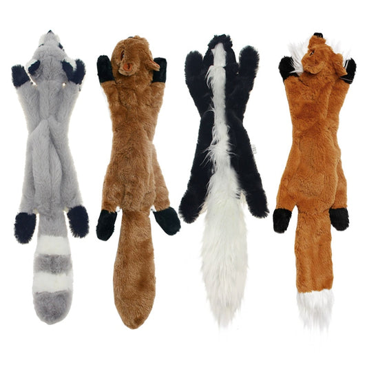 Cute Plush Toys with Squeak Wolf Rabbit Dog Chew