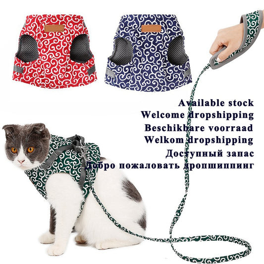 Cat Vest Outdoor Travel Harness & Lead Set