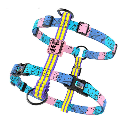 Printed Dog Harness Adjustable Vest