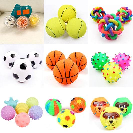 Squeaky Dog Ball made with Rubber a Fun Chew For Puppies too