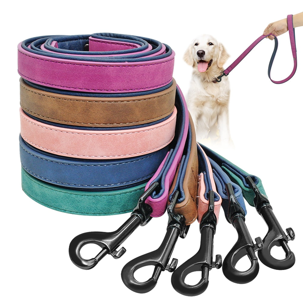 Dog Leather Lead in a Variety of Colours and sizes