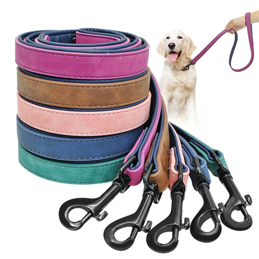 Dog Leather Lead in a Variety of Colours and sizes