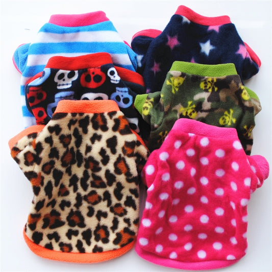 Warm Fleece Dog Pullover in a Range of Cute Designs