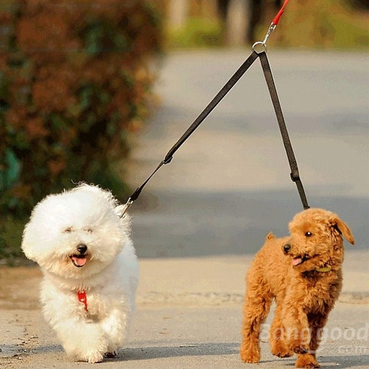Nylon Double Dog Twin Lead 2 Way Two Dogs Walking Lead