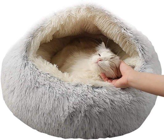 Comfy Soft Plush Bed/Den For Cats Or Small Dogs