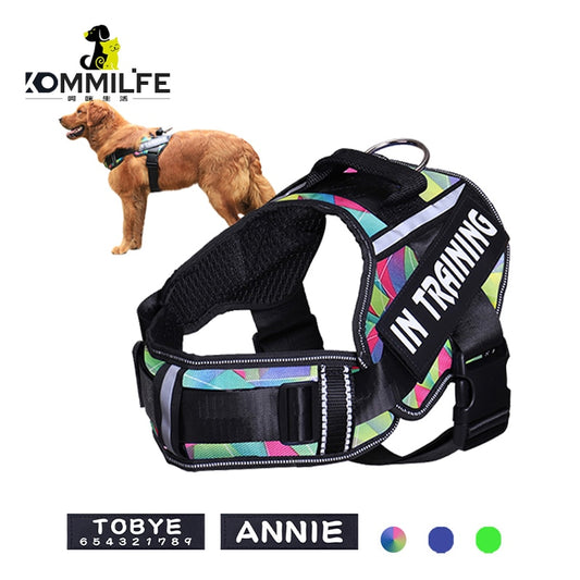 Personalised And Reflective Adjustable Dog Harness(Sizes: S-XL)
