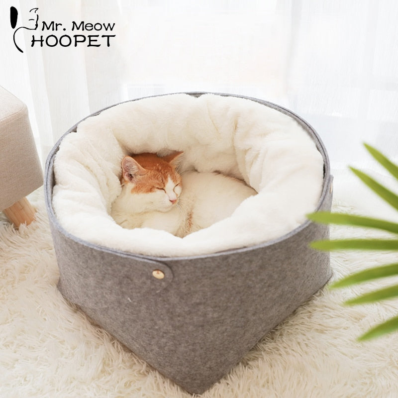 Hoopet Mr Meow Designer Cat Bed Soft High Quality Comfortable Winter House