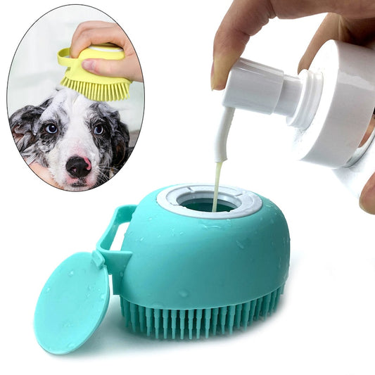 Dog/Cat Bath Massage Brush with Soft Safe Silicone