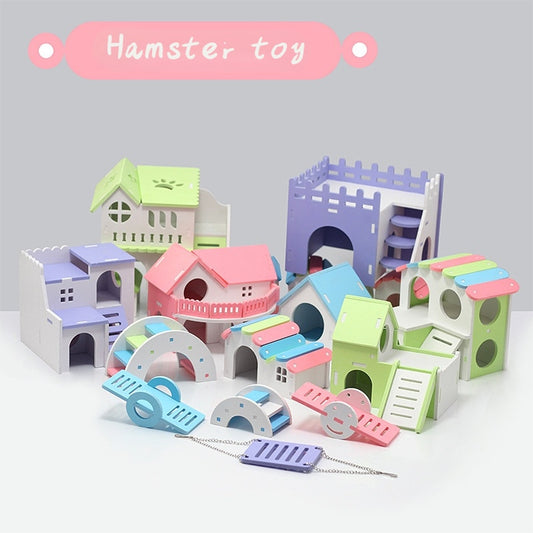 Rodent House And Climbing Accessories(Suitable for all cages)
