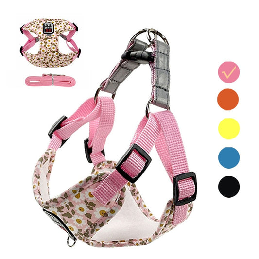 No Pull Dog Harness & Lead Set for Small Medium Dogs with Reflective Harness Vest