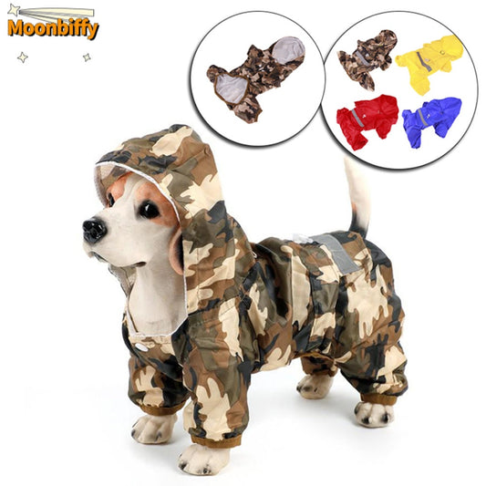 Dog Rain Coat Waterproof Jacket for Outdoor Rain Wear with Hood