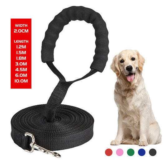 Long Dog Lead with or without Comfortable Sponge Handle