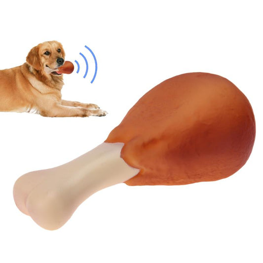 Dogs Toy Rubber Chicken Leg with Sound Squeaker