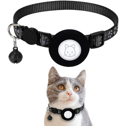 Pet Safety Reflective Collar Adjustable Footprint Print With Bells