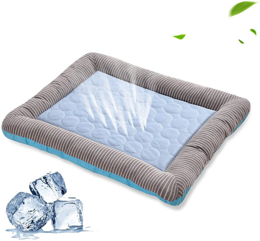 Cooling Pad Bed for Dogs Cats Puppies & Kittens Silk Material Soft for Summer Sleeping Pink Blue Breathable
