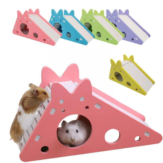 Hamster Slide For Small Fur Babies House Villa Cage Ladder Exercise