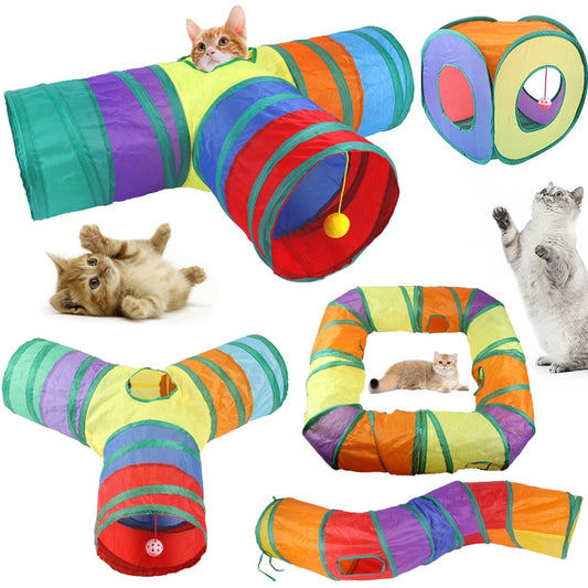 Cats Fold-able Tunnel Interactive Fun Toy