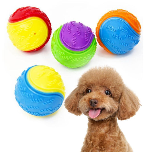 Strong Rubber Durable Bouncy Chew Ball Bite Resistant Sound Toy