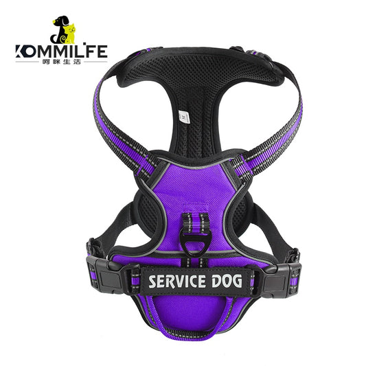 Nylon Adjustable Dog Harness Personalized Reflective Breathable