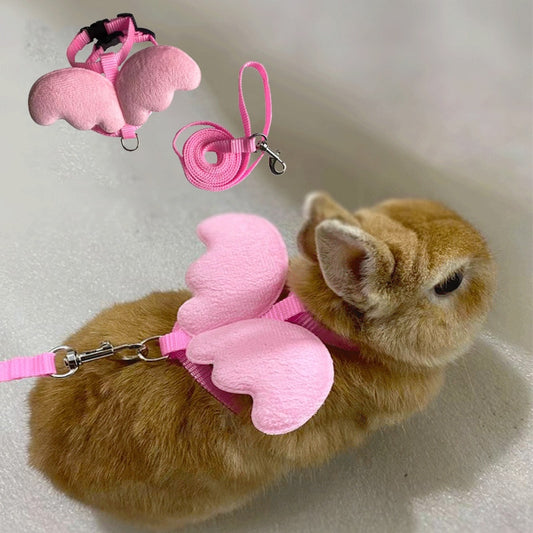 Cute Angel Wing Personalised Harness and Lead for Cats, Rabbits & Small pets